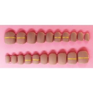 Nude Beach Short Round Matte Finish Press On Nails Long